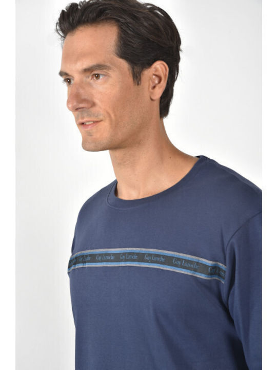 Guy Laroche Χειμερινή Ανδρική Πιτζάμα Μπλε Guy Laroche Χειμερινή Ανδρική Πιτζάμα Μπλε