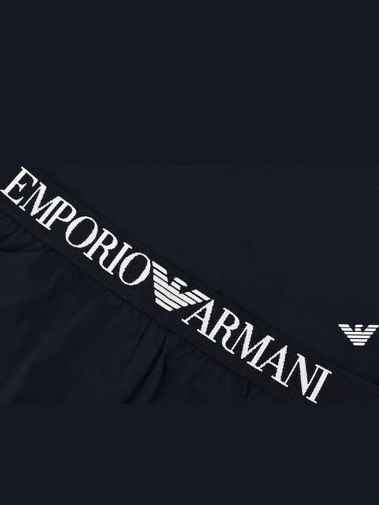Emporio Armani Winter Herrenpyjama Blau