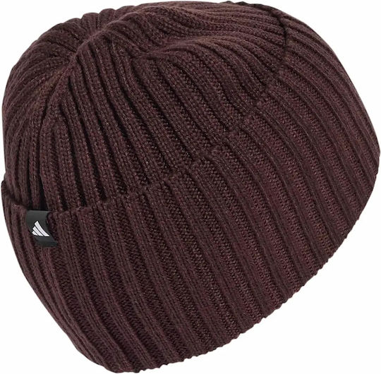 3-stripes Beanie Men's Knitted Beanie in Brown Colour