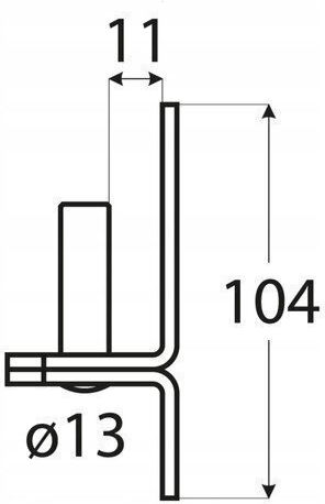 Domax Hinge Section 82052 500x35/4.0 13mm Bla