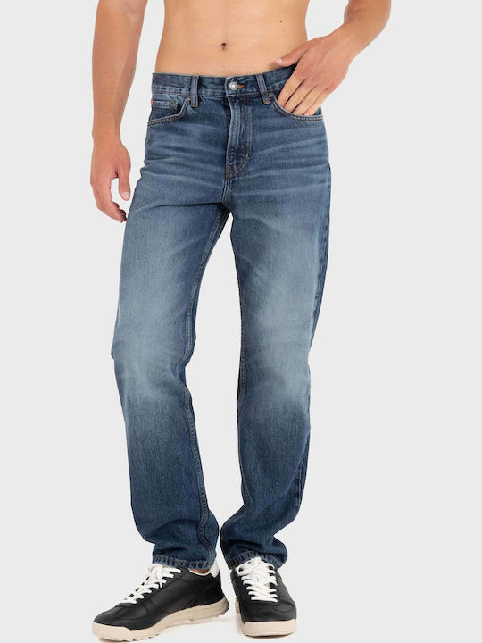 Men's Jeans Pants Relaxed Fit Medium Aged Denim