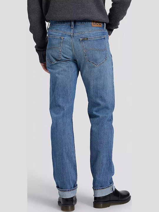 West Men's Jeans Pants Regular Straight Fit Blue