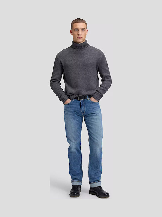 West Men's Jeans Pants Regular Straight Fit Blue
