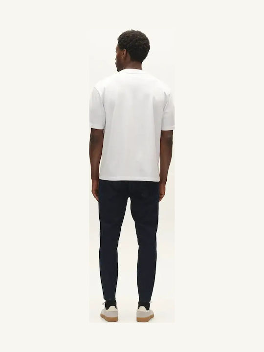 Alex Men's Jeans Pants Cropped Relaxed Tapered Fit Dark Blue