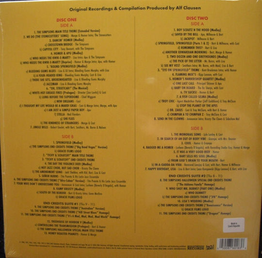 Simpsons Songs In Key Springfield Vinyl Vinyl All Media