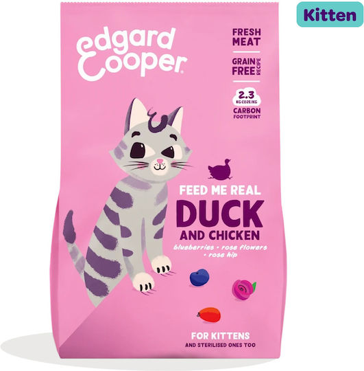 Edgard Cooper Fresh Dry Cat Food Grain-Free For Neutered Cats With Duck / Chicken / Meat 0.325kg