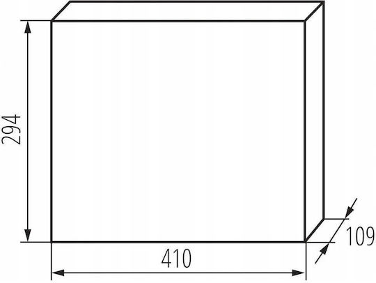 Kanlux Wall Mounted Fuse Box 2 Rows 18 Elements P410xH109xW294mm