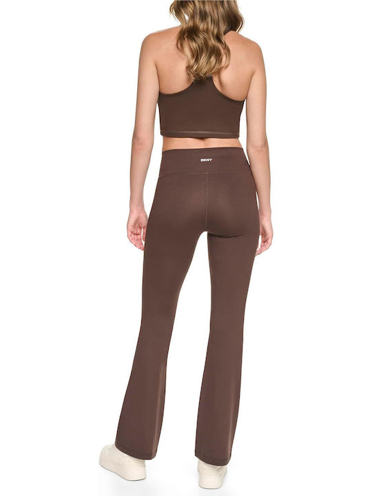 Damen Jogginghosen Hohe Taille Schokoladenfarbe