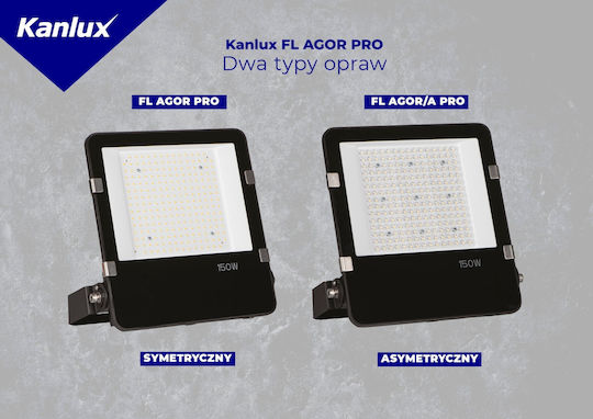 Kanlux Pro Wasserdichter LED Flutlichter 150W Natürliches Weiß 4000K IP65