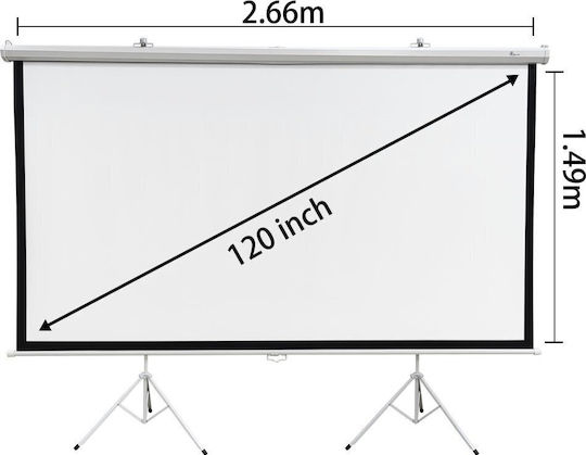 Extralink Οθόνη Προβολής Projector Δαπέδου / 120"