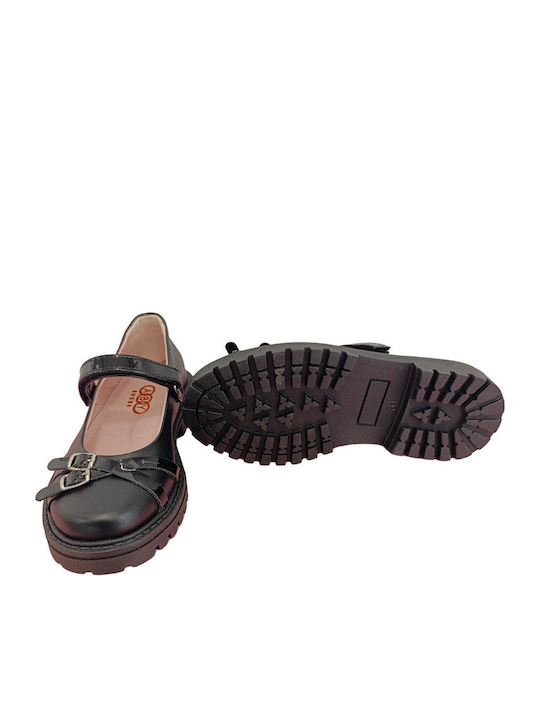 Kids Pumps & Ballerinas Anatomic With Hoop & Loop Closure Leather Black