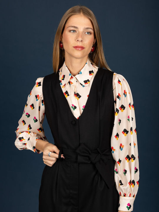 Damen Jumpsuit Schwarz 132-21559-Schwarz (899)