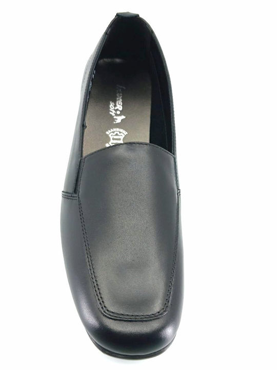 Loafers Dama Din Piele În Culoare Neagră