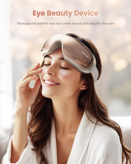 Renpho Eyeris 3 Rose Eye Massager Air Compression Vibration Heating Cooling Bluetooth Voice Control Foldable Relaxation Eye Fatigue Relief