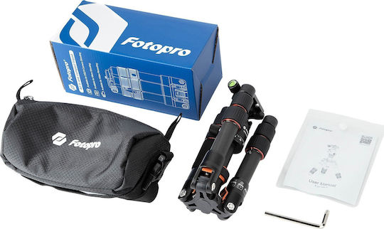 Fotopro Trepied X-go cu Cap Sferic până la 19cm și Capacitate 8kg