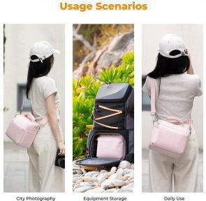 K&F Concept Kameratasche Crossbody Rosa