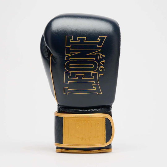 Leone 1947 Leather Boxing Gloves For Competition Blue