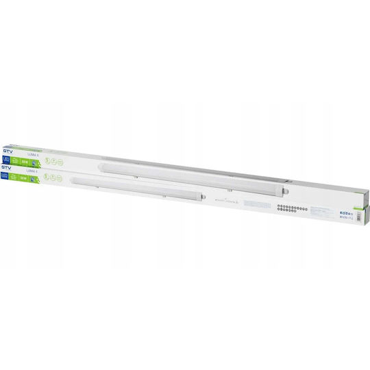 Gtv LED Γραμμικό Φωτιστικό Οροφής 50W Φυσικό Λευκό IP66 150εκ.