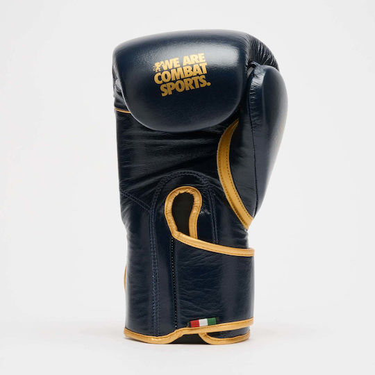 Leone 1947 Leather Boxing Gloves For Competition Blue