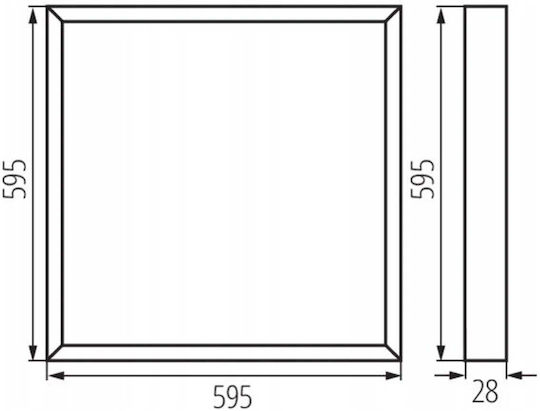 Kanlux Χωνευτό LED Panel 38W 59.5x59.5εκ. Kanlux Χωνευτό LED Panel 38W 59.5x59.5εκ.