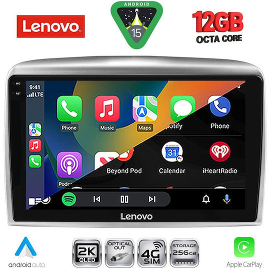 Lenovo Lenovo Auto-Audiosystem für Lancia Ypsilon 2006-2011 mit Touchscreen 9" Bluetooth USB WiFi GPS Apple CarPlay Android Auto