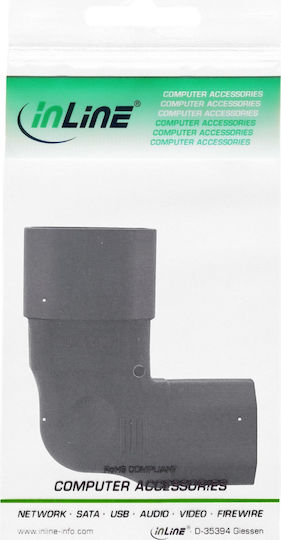 InLine Schuko Stecker Ecke Schwarz