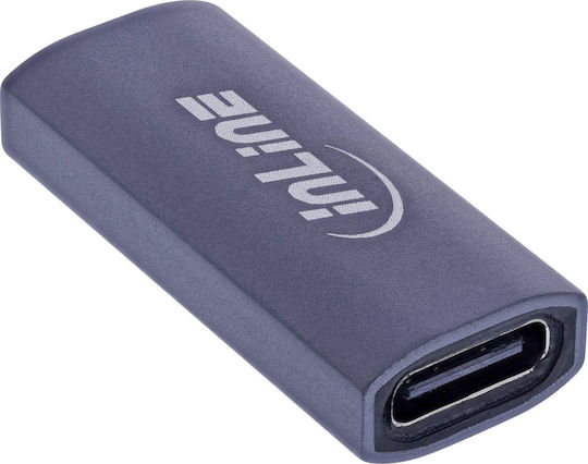 InLine USB-C Weiblich auf USB-C Weiblich Konverter Grau