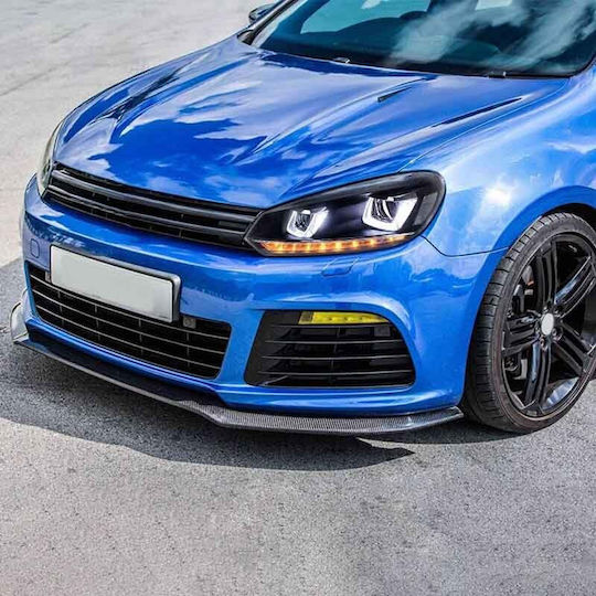 Предни Фарове Комплект Vw Голф Vi 6 08-12 Дневни Светлини U-Тип & Динамични Светлини & Devil Eye Черни H7/H7 Мотор Vland