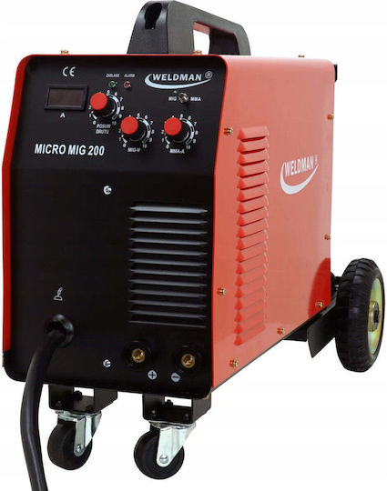Weldman Micro Mig 205 Inverter MAG / MIG / MMA / FCAW Welding Machine with Maximum Welding Current of 200A and 60% Duty Cycle