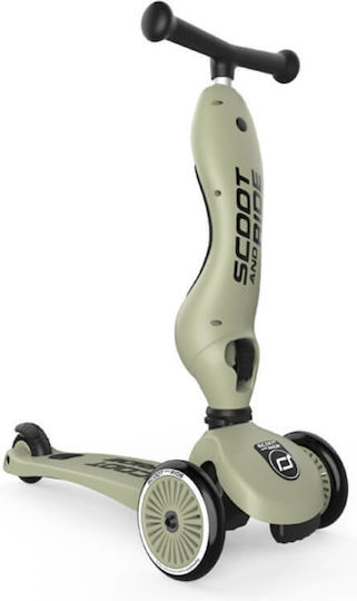 Scoot & Ride Kids Scooter Highwaykick 1 & Helmet 3-Wheel Green