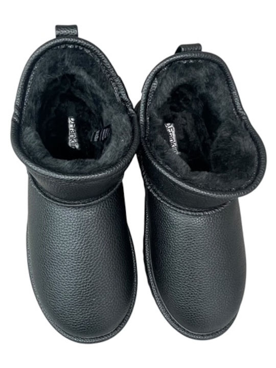 Nordic Women's Ankle Boots with Fur Black