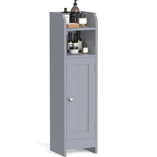 Vasagle Dulap Coloană pentru Baie de Pardoseală M18xL20xÎ80cm Gri
