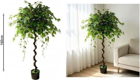 Künstliche Dekorative Topfpflanze Ficus Banyan 160cm Galifas 449771 Galifas