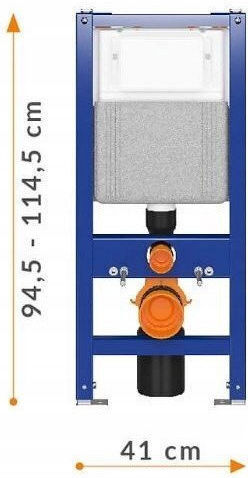 Cersanit Wall Mounted Plastic Rectangular Low Pressure Pink Toilet Flush