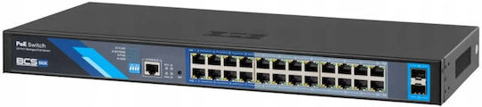 BCS BCS-B-SP24G-2SFP-M Управляем Превключвател L2 PoE+ с 24 Ethernet Порта и 2 SFP Порта