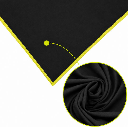 Prosop Din Microfibră Pentru Corp 200gr/m² Cu Husă Neagră 180x100cm