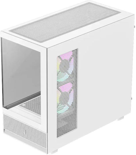 GameMax NEX C31 Gaming Mini Tower Carcasă PC cu Deschidere Laterală și Iluminare ARGB Albă