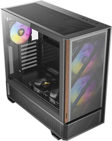 Antec P30 AIR Геймърско Midi Tower Компютърно Кутия с Страничен Прозорец и RGB Осветление Черен