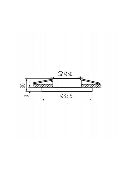 Kanlux Cadru Pentru Spot Negru 8.35x8.35cm