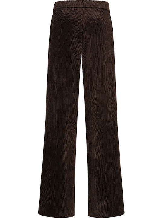 Damen Hochbund Zeichenfolge Hose Espresso