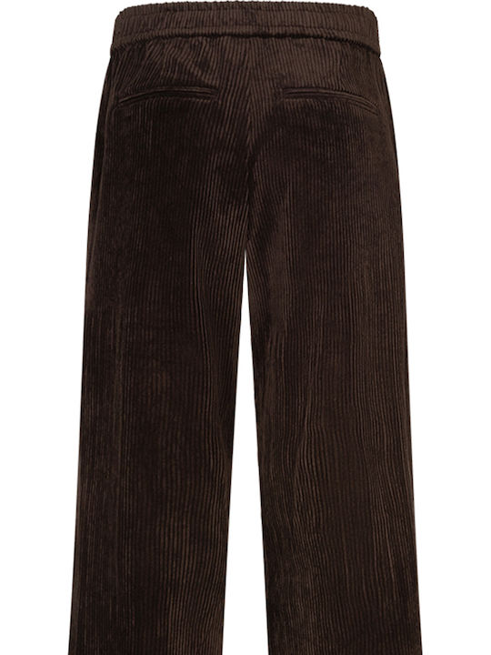 Damen Hochbund Zeichenfolge Hose Espresso