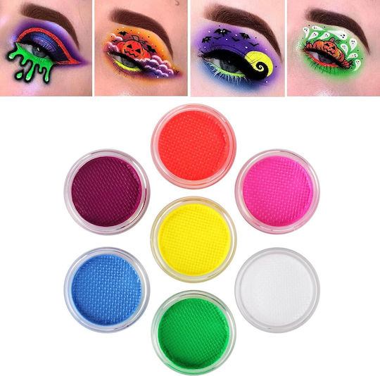 Machiaj facial și corporal Flippy Pigment fosforescent 30 G Activat cu apă Alb