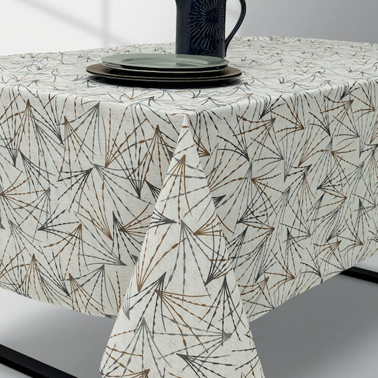 Lino Home Καρέ Rana Εκρού-γκρι 80x80εκ.