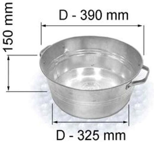 Metallischer Mop Eimer mit 13 l Kapazität