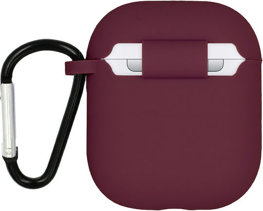 Калъф Силиконов Sonique Silicone Pro Airpods 1/2 Бордо