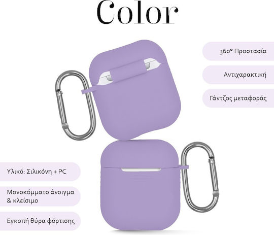 Sonique Silikonhülle Für Airpods 1/2 Flieder