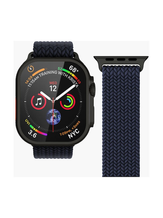 Vonmählen Gewebtes Band 38 40 41mm Einheitsgröße Marineblau Schwarz Vonmählen Gewebtes Band 38 40 41mm Einheitsgröße Marineblau Schwarz
