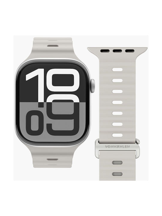 Vonmählen Wave Band 2 Apple Watch 42 44 45 49mm Einheitsgröße Beiges Tragbare Bänder