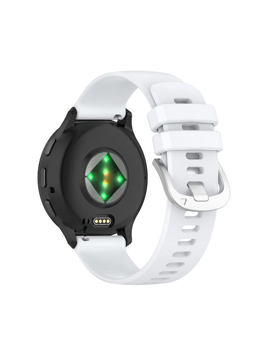 Tragbares Band Garmin Venu 3s Venu 4 41mm 18mm Silikon Weiß