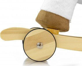 Milly Mally Polly Wooden Rocking Horse Toy with Sounds for Weight up to 30kg White